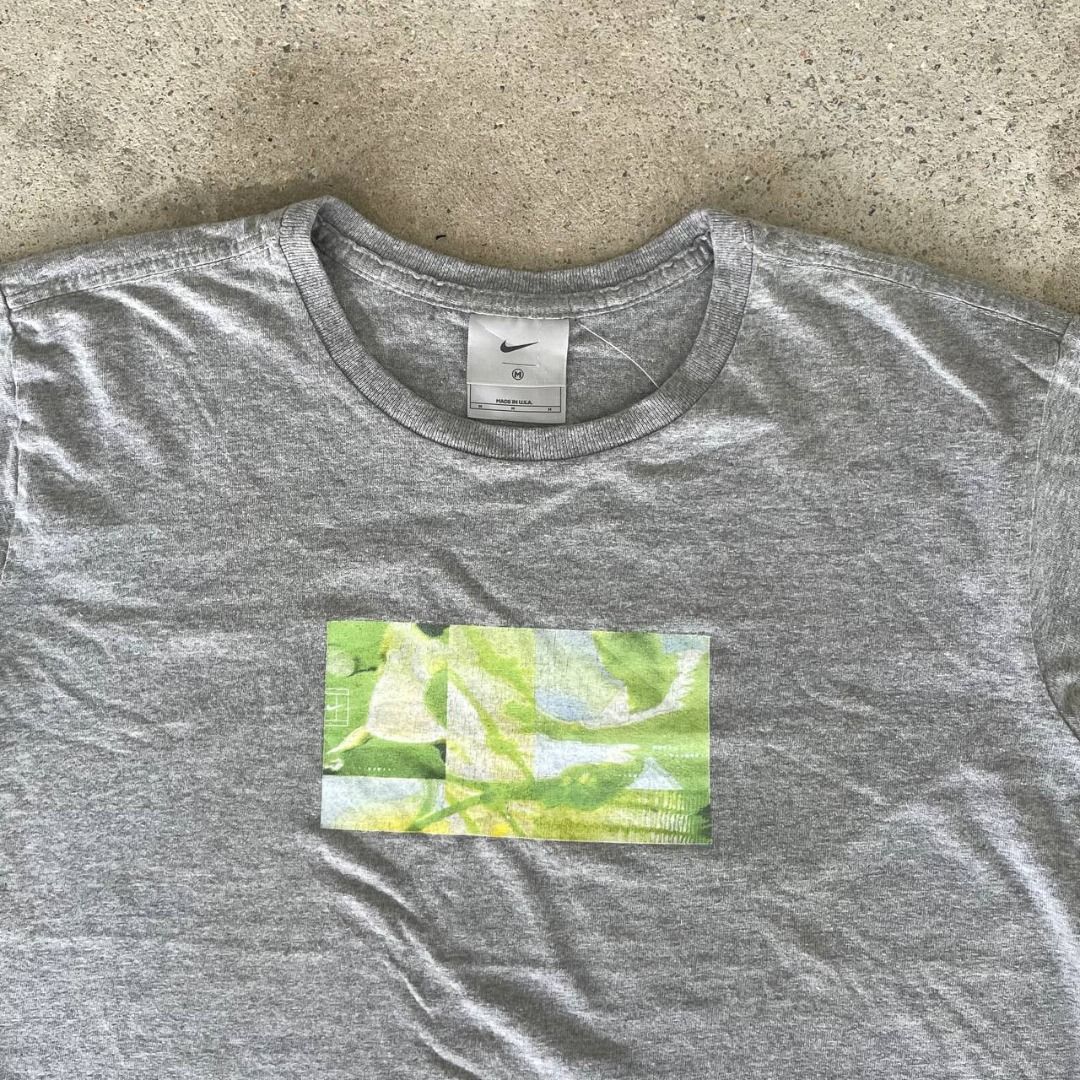 grey and lime green nike shirt