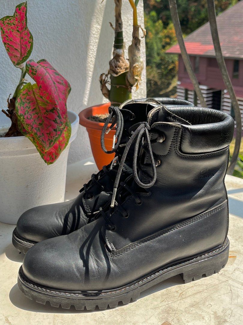 VINTAGE STYLE WORK BOOTS SCARPA VERO CUOIO LEATHER ITALY MADE FOR UNISEX FORMAL STYLE CASUAL STYLE STREET STYLE WORK WEAR STYLE Looking For on Carousell