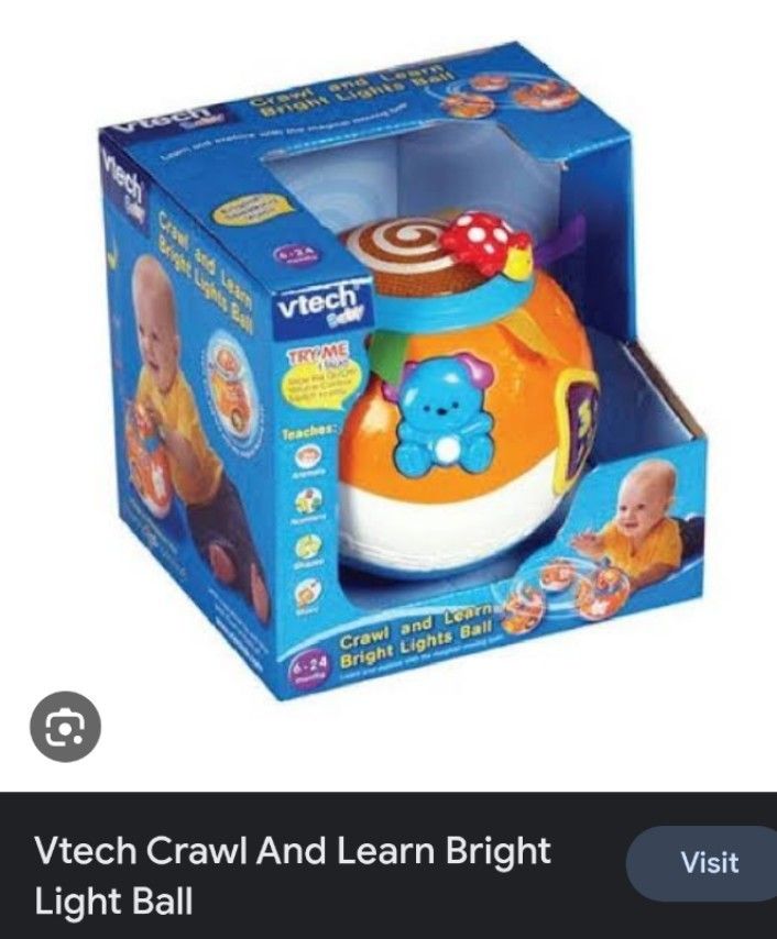 Vtech crawl and Learn Bright Light Ball (Category: Infant Playtime) located in Cavite. Submitted by dimple082 (Listing ID 1256810641, Image 2). Description: like new condition lights sounds working.