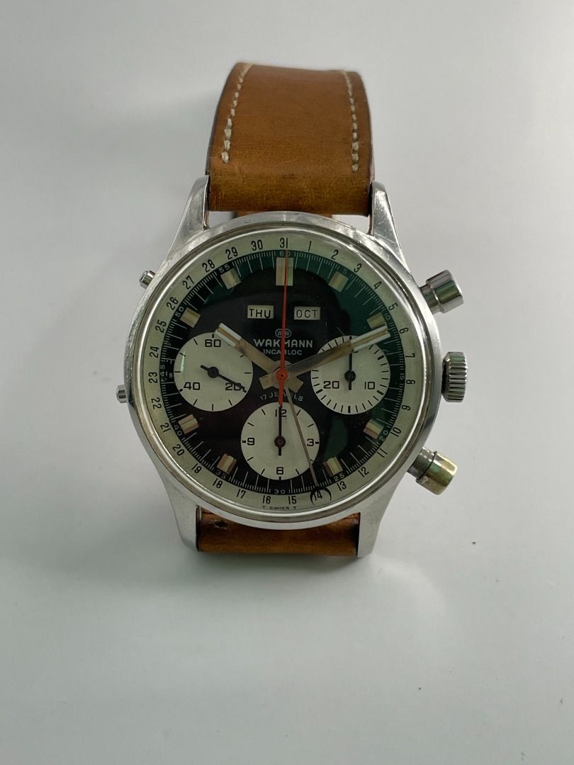 Wakmann Vintage Triple Date Chronograph Panda