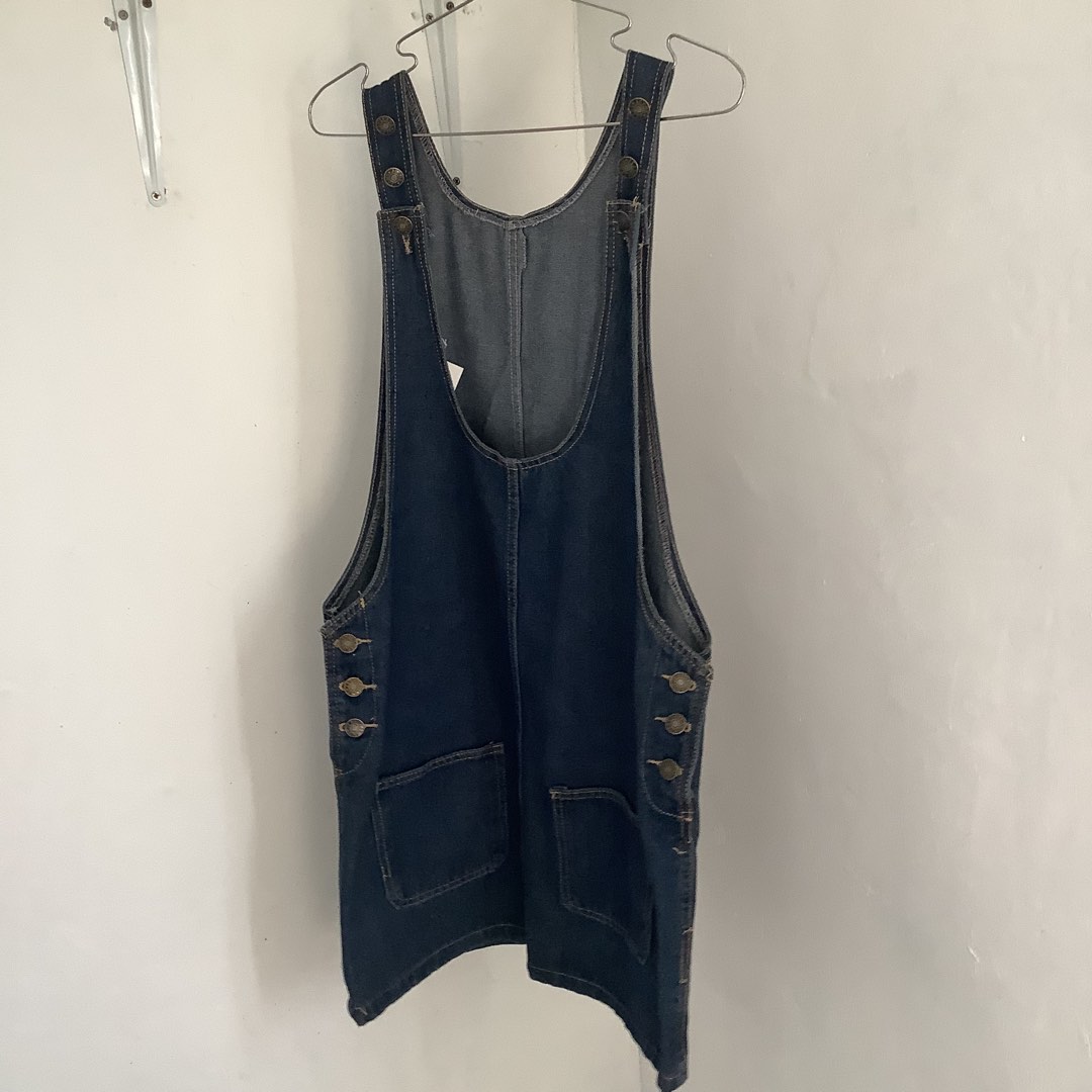 Women denim overall dress