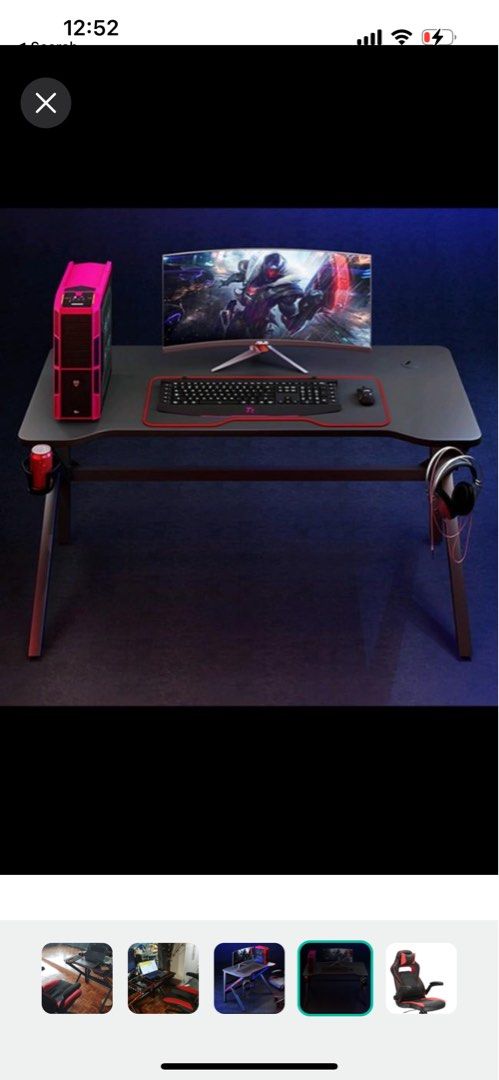 Work from home setup kane X chair and gaming table move out sale