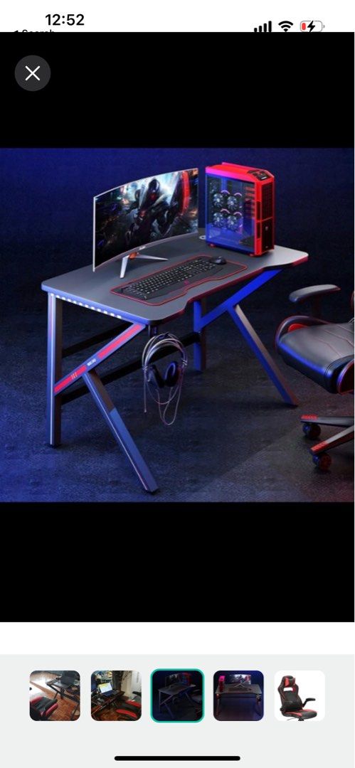 Work from home setup kane X chair and gaming table move out sale