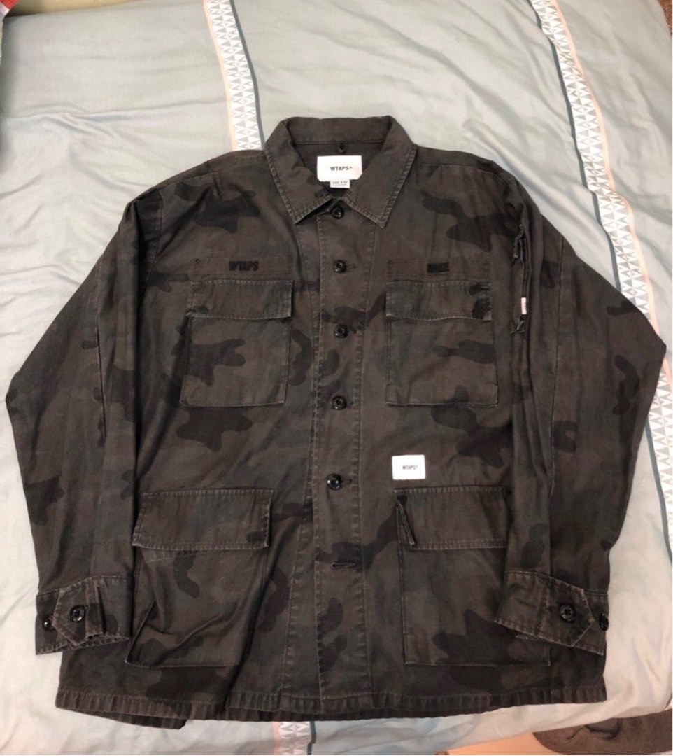 Wtaps Jungle LS Shirt 20ss Woodland Size M, 男裝, 外套及戶外衣服