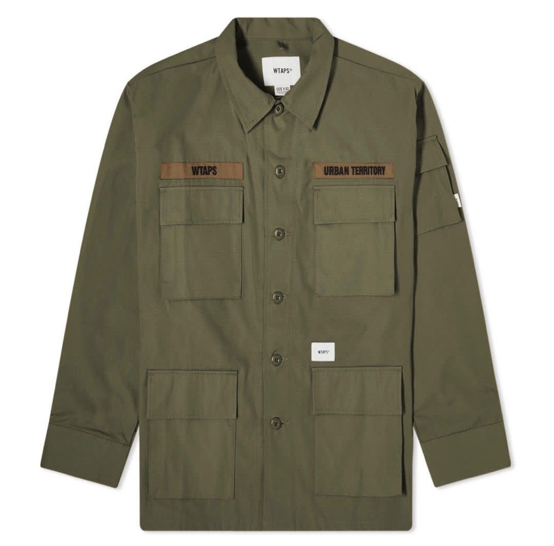 WTAPS Long Sleeve Jungle Shirt Olive Drab, 男裝, 外套及戶外衣服