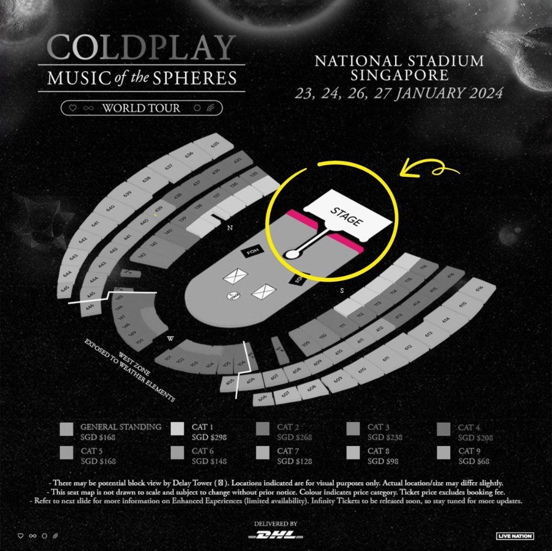 WTS 2x Coldplay KUBIK Experience (26 Jan), Tickets & Vouchers, Event