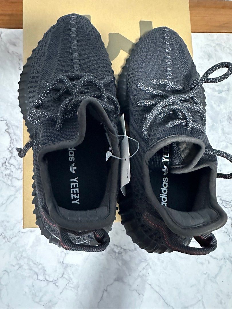 Yeezy 350 v2 Black Non Reflective US 4 UK3.5 Luxury Sneakers