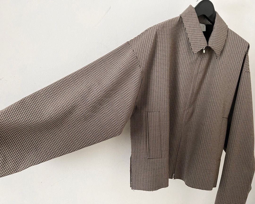 Yoke Cut-off Dizzler Jacket (Beige Plaid), 男裝, 外套及戶外衣服