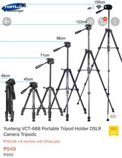 Yunteng VCT-668 Portable Tripod Holder DSLR Camera Tripods