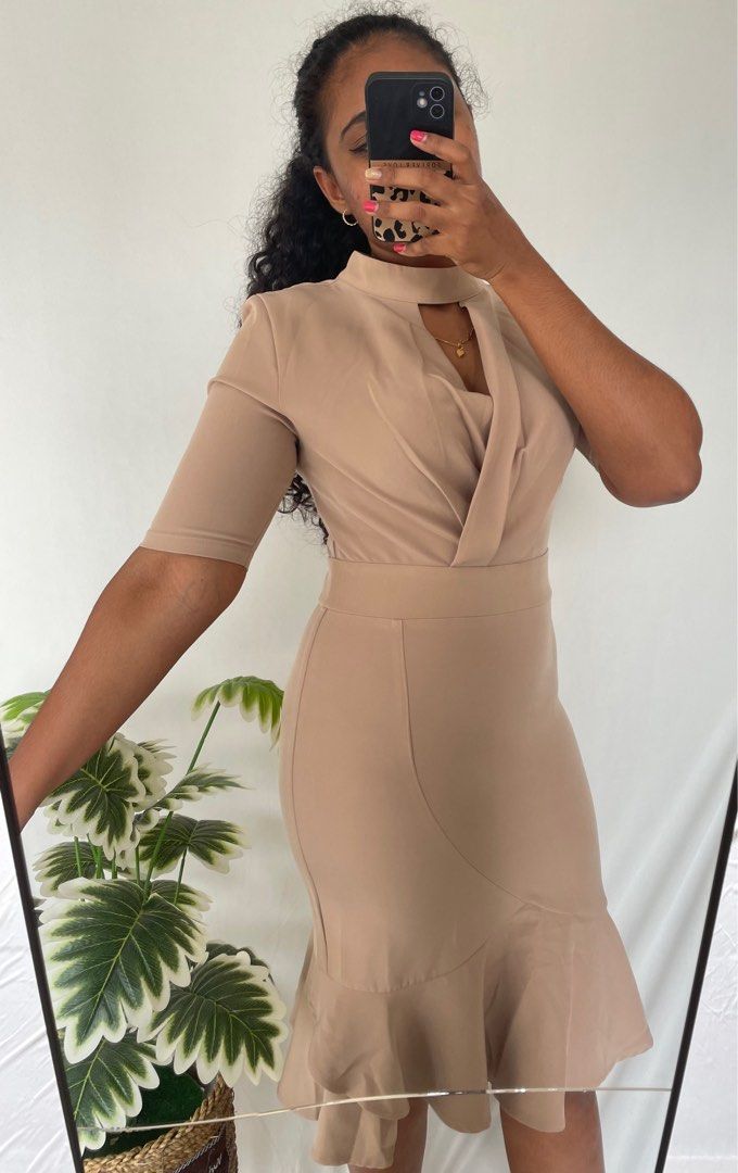 Zalora Work Midi Ruffle Dress