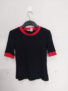 ZARA - Black Knit Short Sleeves Top