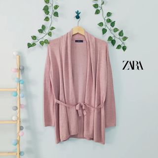 ZARA 🩷  Long Outer Kimono Cardigan Soft Knit Rajut Lembut Dingin Daily Knitwear Outfit Dusty Baby Pink Muda Pastel 🩷