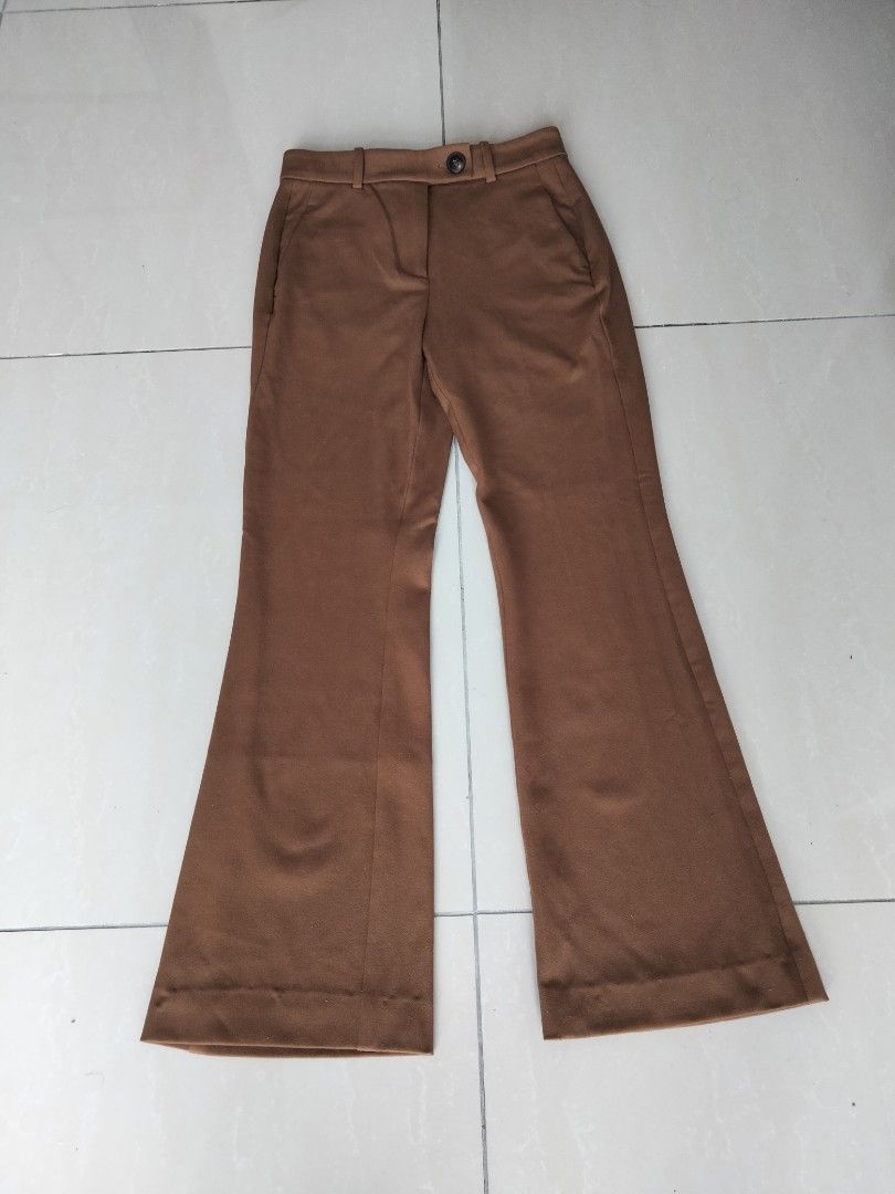 Zara classy nude brown trousers Medium • W: 29-30” L: 40” MINE 450 STEAL  480 | Instagram