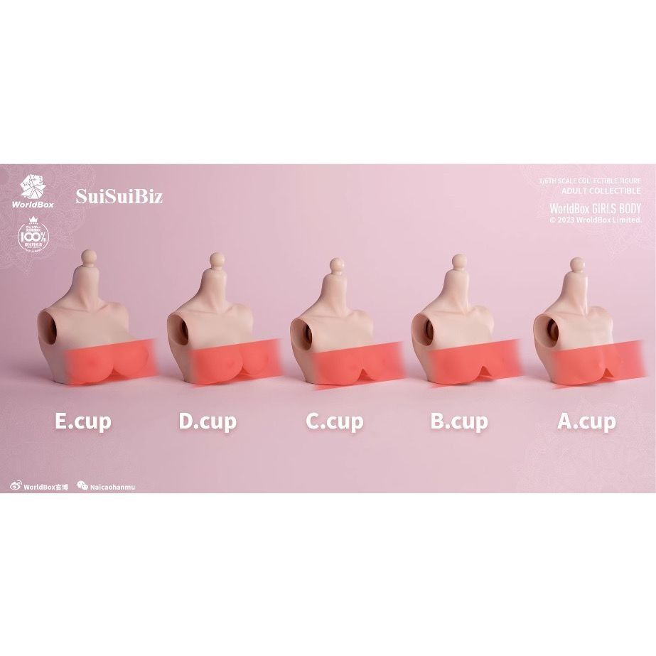 Worldbox 1/6 Female D Cup E Cup Breast Big Bust Breast Replacement