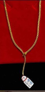 💯18K SAUDI GOLD SERPENTINE NECKLACE