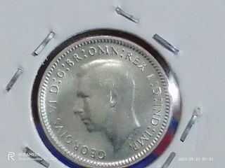 1943 3 Pence silver coin