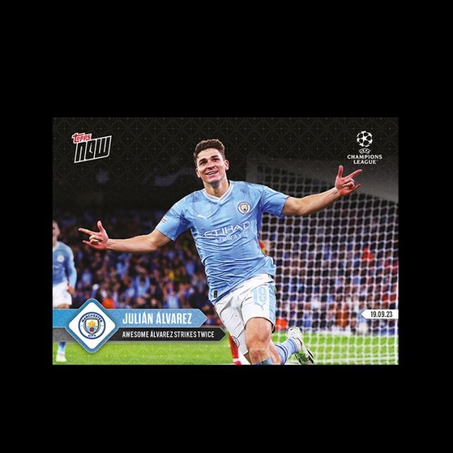 23/24 Topps Now UCL #014 - Julian Alvarez # Manchester City