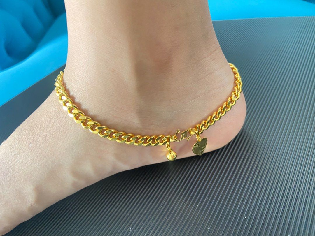 Gold anklets new designs on sale