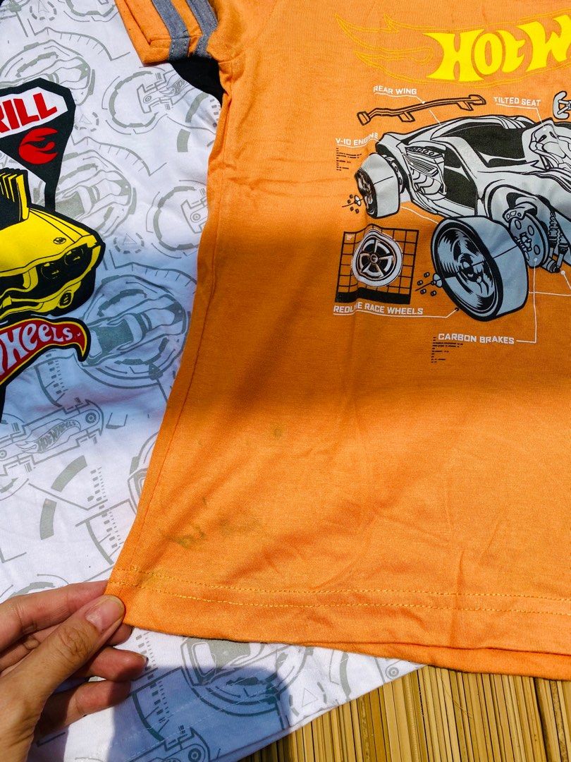 2 pcs shirt Hotwheels boys shirt kids car shirts for 3 5 years old Babies Kids Babies Kids Fashion on Carousell
