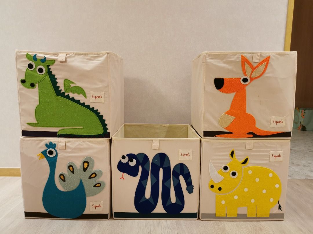 3 Sprouts Cube Storage Box x5