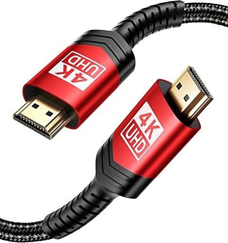 4K HDMI Cable 6Ft | 18Gbps Ultra High Speed HDMI 2.0 Cable & 4K@60Hz HDR  ARC HDCP2.2 18Gbps Ethernet-Braided HDMI Cord | for UHD TV Monitor Laptop