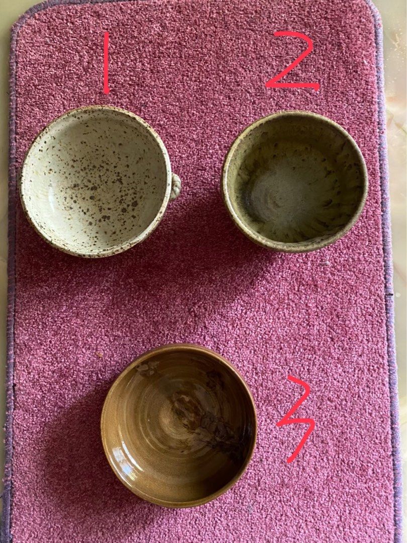 手拉胚藝術品三件