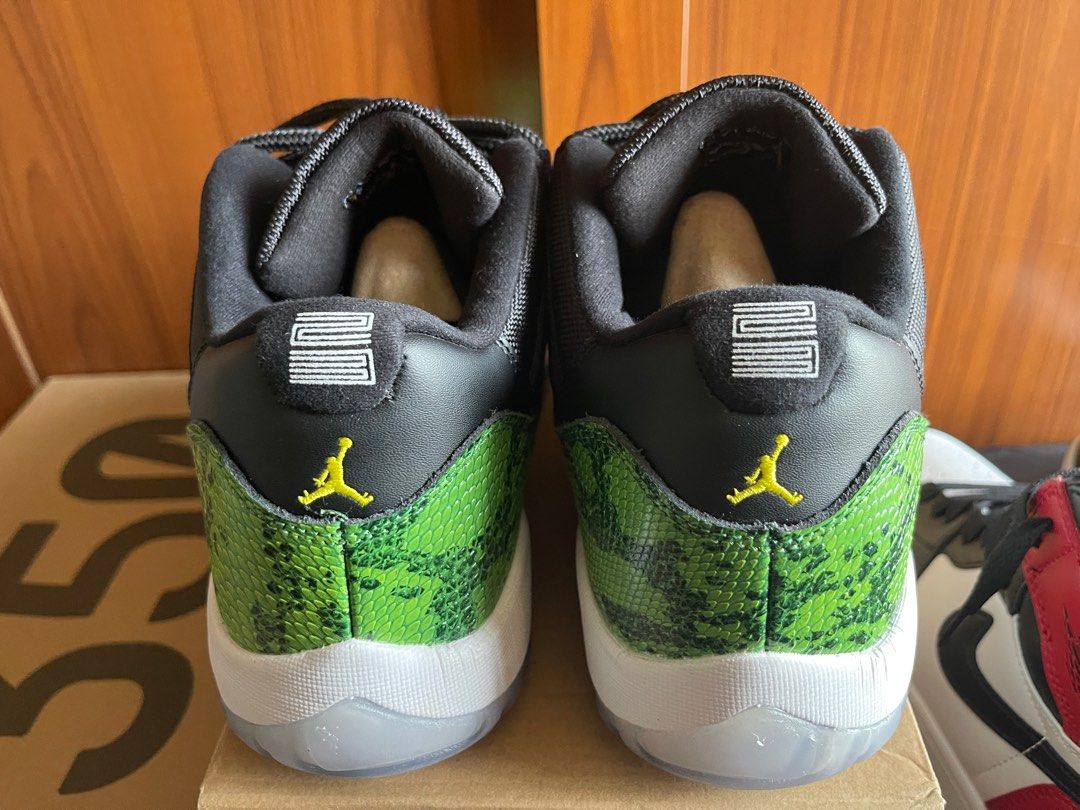 二手美品 無盒裝 US10號 Nike Air Jordan 11 Retro Low Green Snake 綠蛇 【商品尺寸】：US10號28CM  【商品價格】：1560元含運 /九成五以上新/高雄可自取 寄送方式：7-11、全家店到店、蝦皮店到店、OK超商。