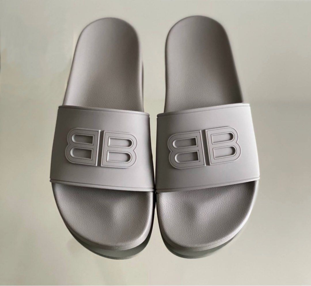 AUTHENTIC BALENCIAGA BB SLIDES Luxury Sneakers Footwear on