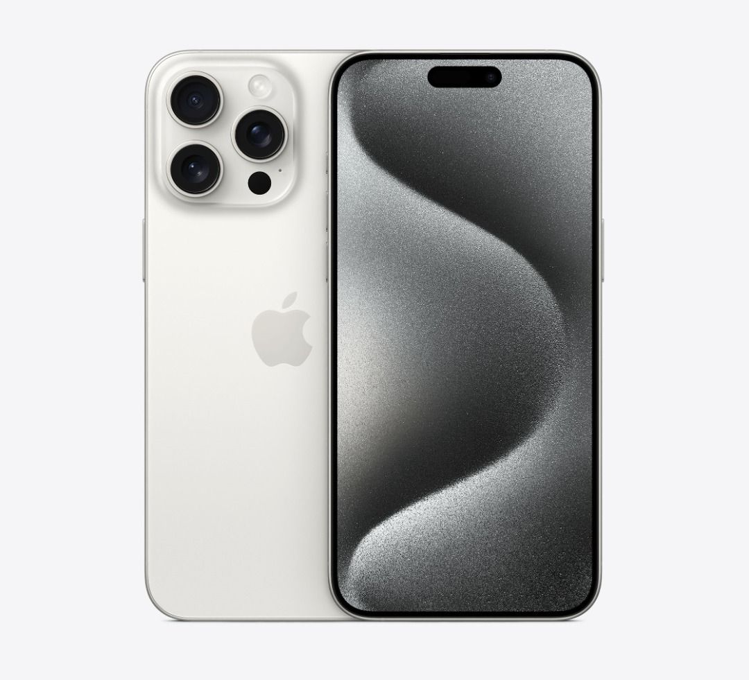 全新未開封，可小議價) iPhone 15 Pro Max 靚仔白色鈦金屬256GB, 手提
