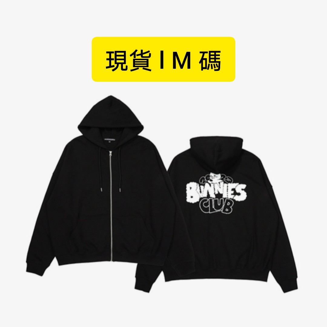 現貨] NewJeans Bunnies Club Hoodie Black M size, 名牌, 服裝- Carousell