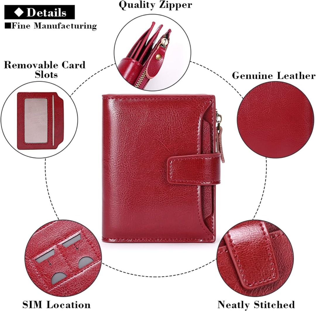 SENDEFN Womens Leather Bifold Wallet