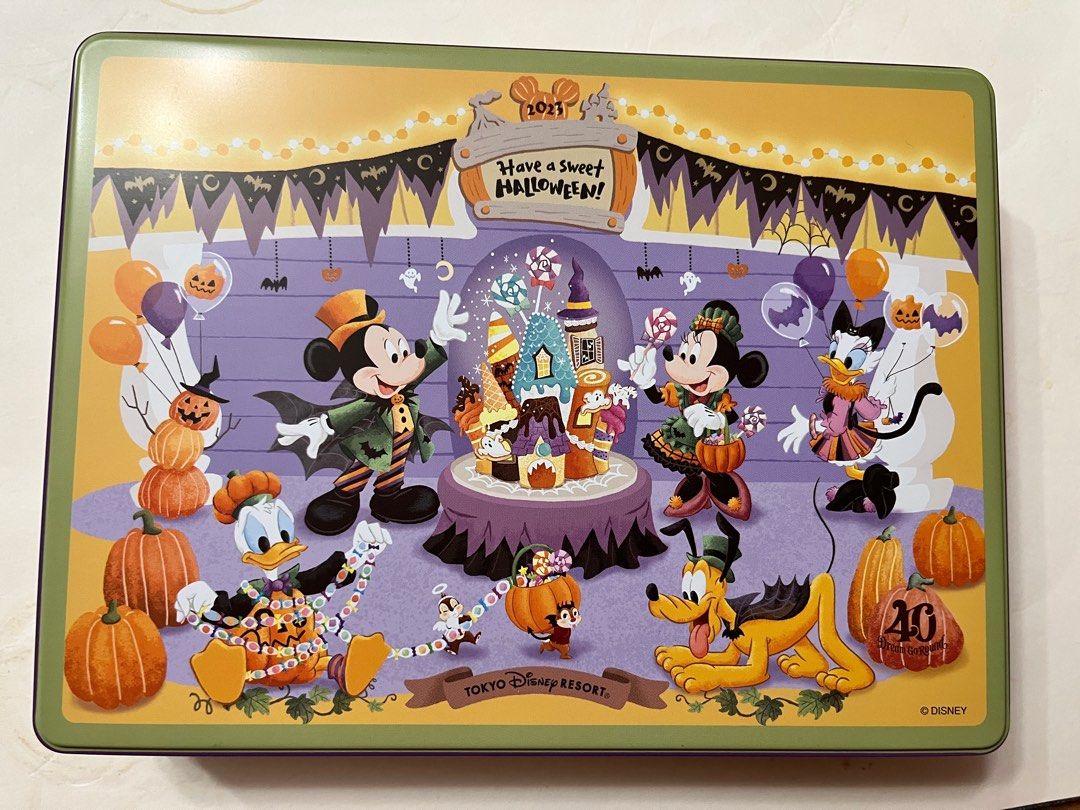 現迪士尼Tokyo Disneyland 曲奇餅罐朱古力萬聖節40周年特別版期間限定