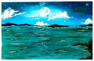 Acrylic Painting, 9"x6" Unframed