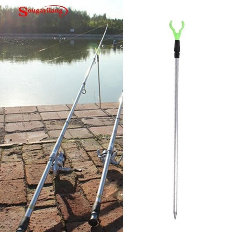 Adjustable Tone Metal Fishing Rod Pole Holder Rack Stand Memancing Pancing  Pemegang Joran