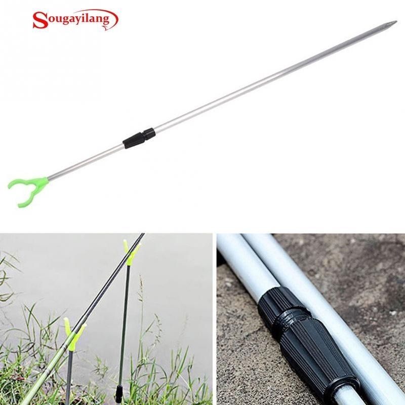 Adjustable Tone Metal Fishing Rod Pole Holder Rack Stand Memancing Pancing  Pemegang Joran, Sports Equipment, Fishing on Carousell