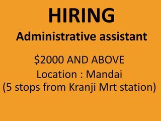 Administrative executive. Full time position. 9-6pm