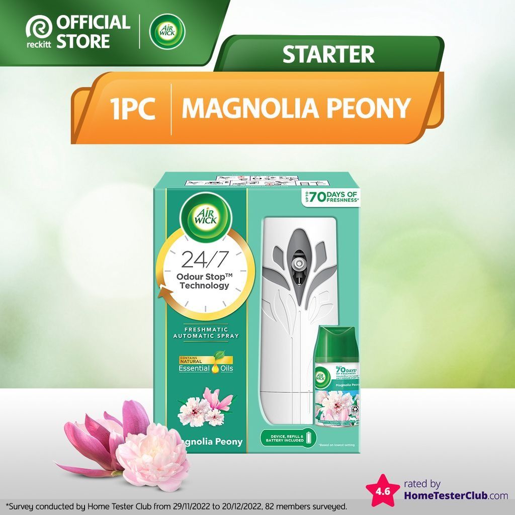 Air Wick Freshmatic Magnolia Peony Automatic Spray Refill 2 x 250ml  delivery near you in Singapore