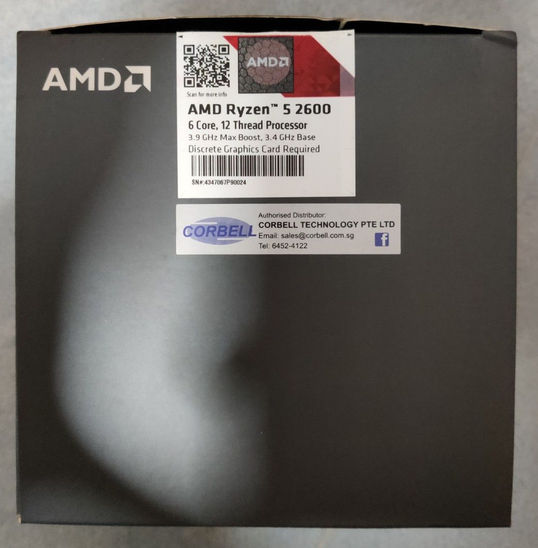 Amd ryzen 5 sales 2600 box cooler