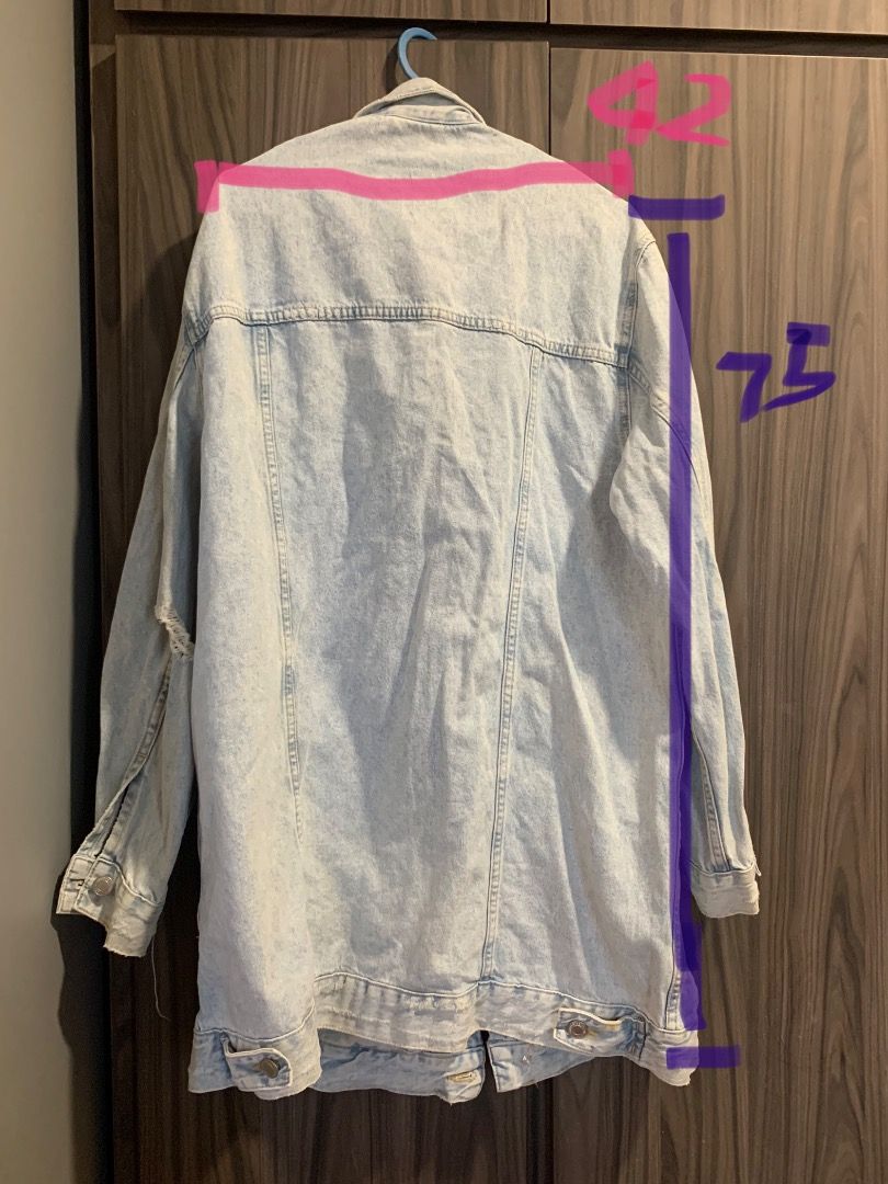 American eagle pink deals denim jacket