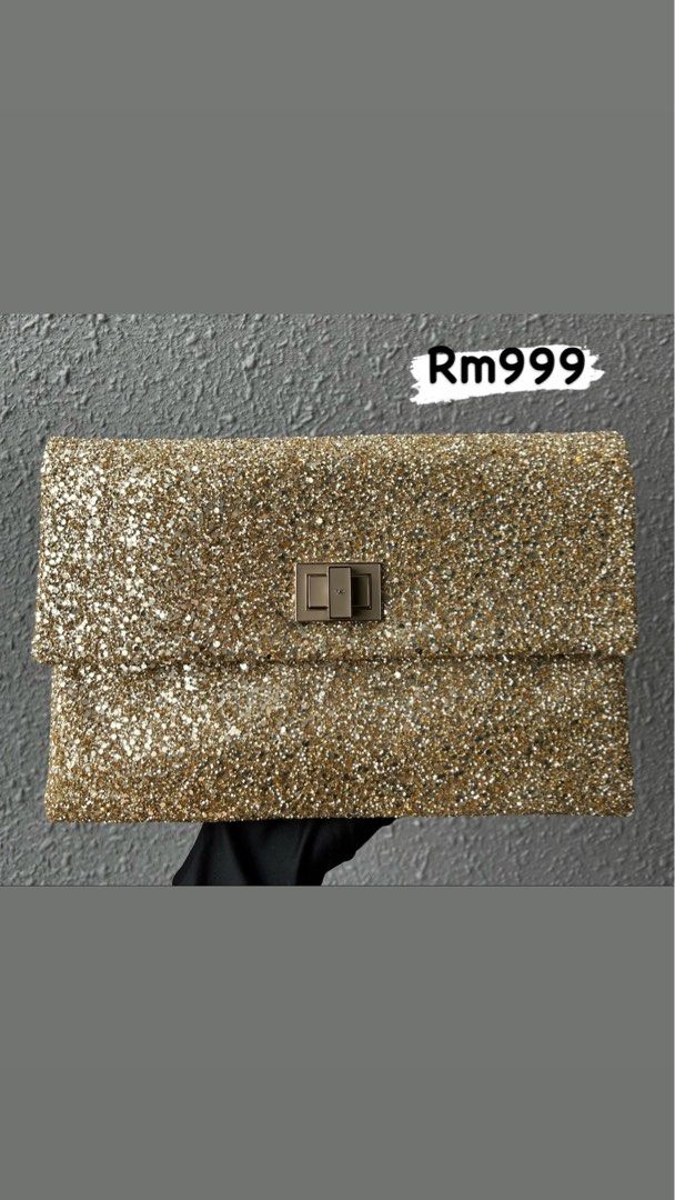 Anya Hindmarch Valorie Glitter Clutch Luxury Bags Wallets on