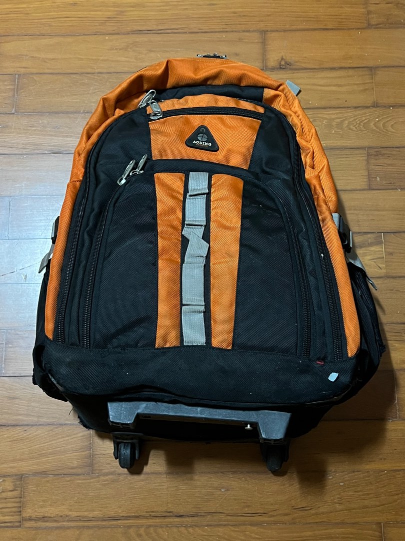 Aoking High Quality Waterproof Travel Trolley Backpack Luggage Wheeled