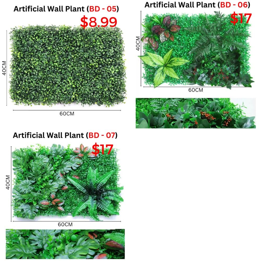 Artificial Greenery Panel Wall Carpet Grass Plant Backdrop Artificial