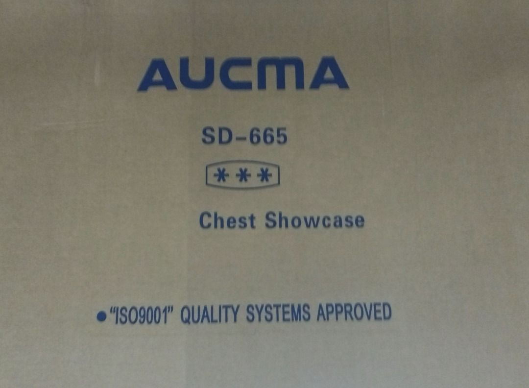 Aucma SD-665 Commercial Chest Freezer Sliding Glass Door Poultry ...