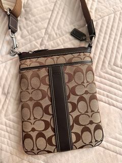 Authentic COACH Signature Jacquard Canvas Sling Bag