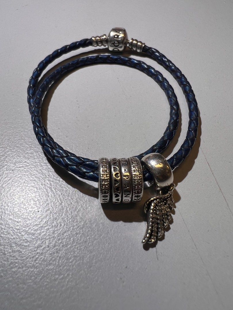 Double woven leather best sale bracelet
