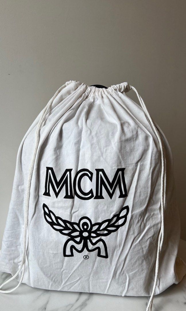 Authentic MCM Black Visetos Stark Leather Backpack