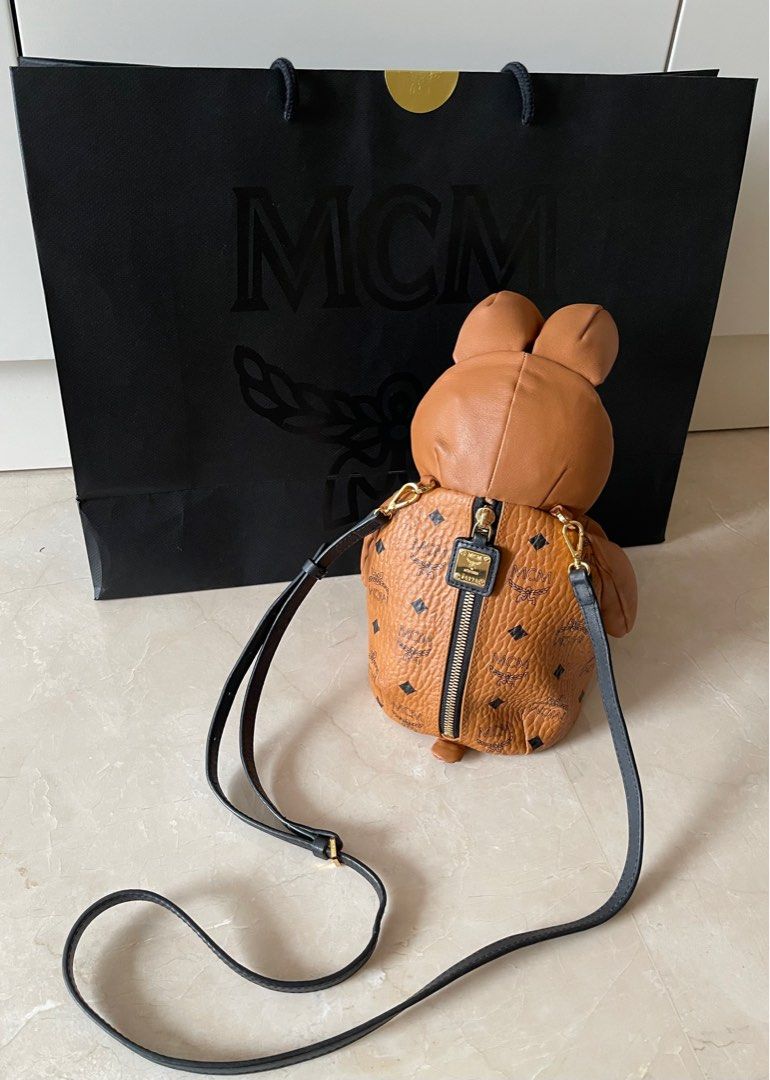 MCM Zoo Pink Rabbit Crossbody Bag Used