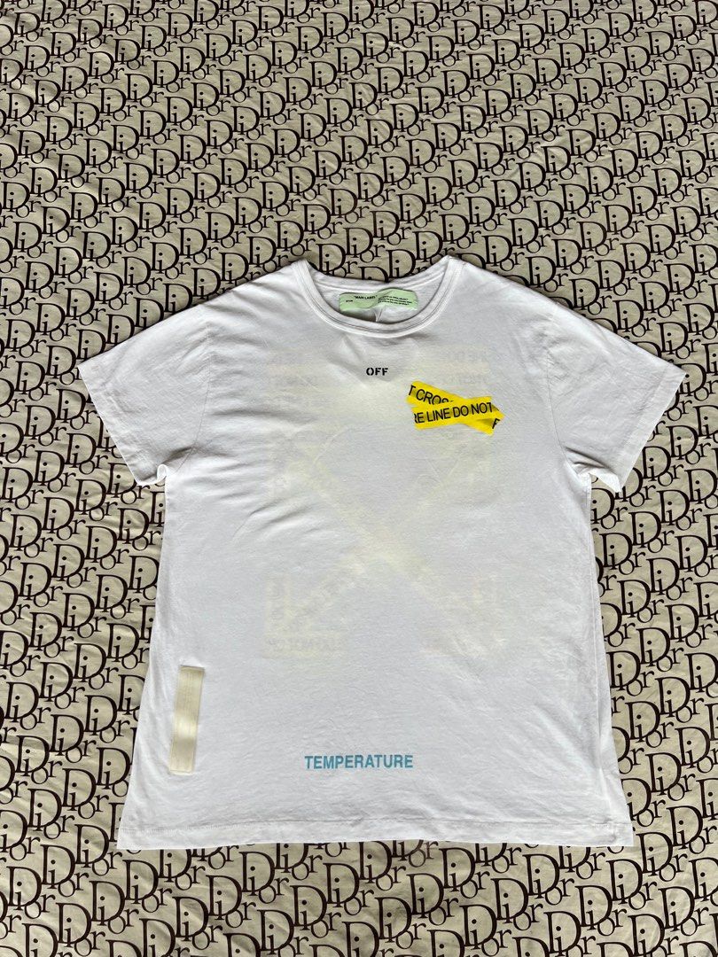 Off white caution tape shirt top