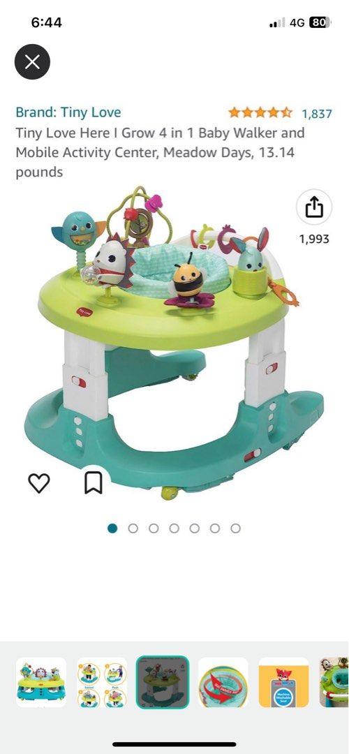 Tiny love baby walker clearance