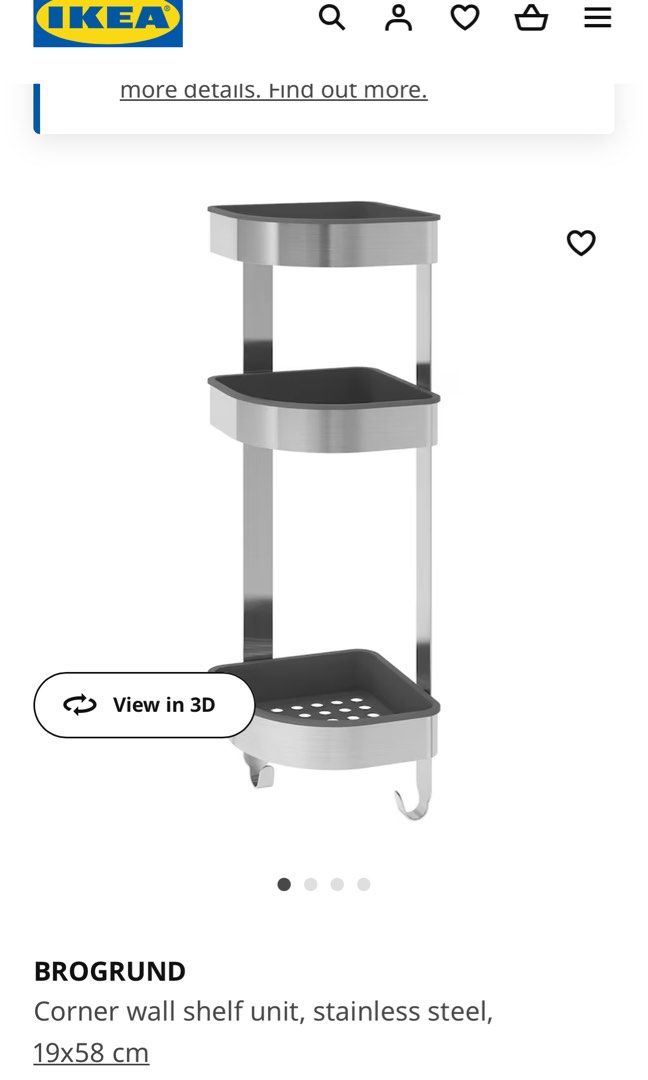 Bathroom Amenities Holder IKEA, Furniture & Home Living, Bathroom & Kitchen Fixtures on Carousell